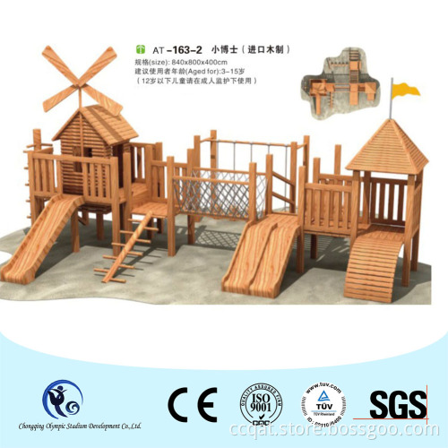 Used wooden windmill kiddie outdoor playground